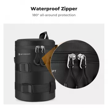 K&F Concept Waterproof Lens Pouch suuri 19x12 cm pölypuhaltimella KF13.202