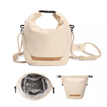 K&F Concept Crossbody Sling Bag 5L beige kameralle ja älypuhelimelle