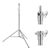K&F Concept KF34.044 280cm alumiininen valokuvausjalusta 1/4 inch-20 & 3/8 inch-16 käännettävällä kärjellä, 5kg kantavuus, 3-osainen, Flip-Locks, jousivaimennus, musta