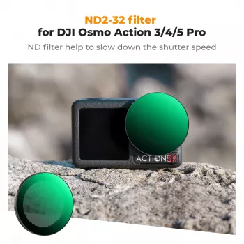 K&F Concept Nano-X Series muuttuva ND-suodatin ND2-ND32 DJI Osmo Action 3/4/5 Pro