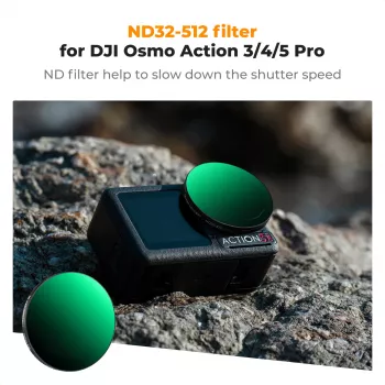 KF Concept Nano-X muuttuva ND-suodatin ND32-512 harmaa DJI Osmo Action 3/4/5 Pro