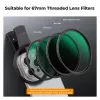 KF 2-in-1 Black Diffusion 1/4 + CPL puhelinsuodatinsarja 67mm Clip-On