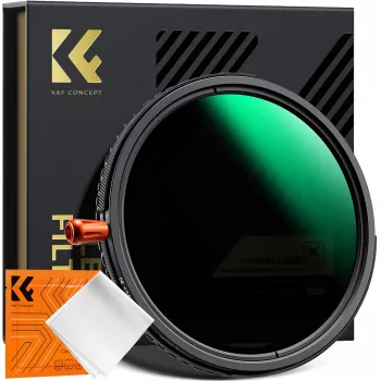 K&F Concept 67 mm 3-in-1-hybridisuodatin Fader ND2-32 + CPL + Black Diffusion 1/4