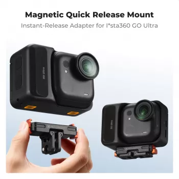 KF magneettinen pikairrotuskiinnike GoProlle ja 1/4 tuuman ruuville, Insta360 Go Ultralle, musta