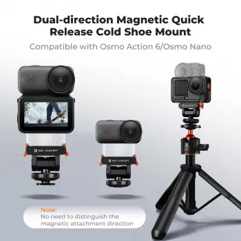 Magneettinen pikavaihtopidike DJI Osmo Action 6 / Nano / 1/4 tuuman kierteelle + ISO / Kf12.0035