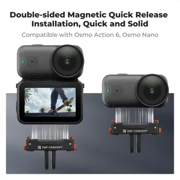 KF 2 kpl:n magneettinen pikakiinnitys DJI Osmo Action 6 / Nano, GoPro ja 1/4 tuumaa (KF12.0029)
