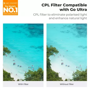 K&F Concept Nano-X 8K Ultra HD -ympyräpolarisaatiosuodatin (CPL) ja kotelo Insta360 GO Ultralle KF12.0011