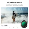 K&F Variable ND -suodatin ND2-ND32 DJI Mini 5 Pro -droonille, AGC-lasi