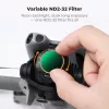 K&F Variable ND -suodatin ND2-ND32 DJI Mini 5 Pro -droonille, AGC-lasi