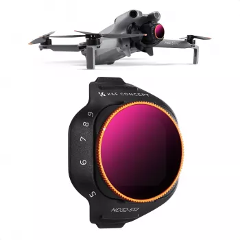 K&F Variable ND -suodatin ND32-ND512 DJI Mini 5 Pro -droonille, AGC-lasi, KF02.0004