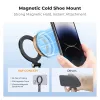 KF Magnetic MagSafe -puhelinpidike 1/4 tuuman kierteellä ja Cold Shoe -kengällä - musta (KF31.196)