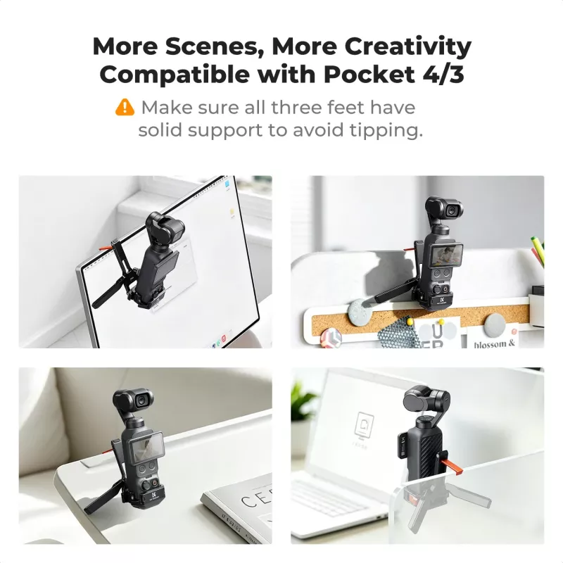 KF KF20.0022 Magneettinen kotelo ja jalustakiinnitys DJI Osmo Pocket 3 / 4 -laitteille