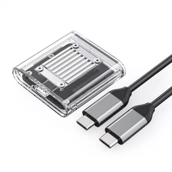 Orico TC20-M2-10G M.2 NVMe USB-C 3.2 SSD-kotelo - läpinäkyvä