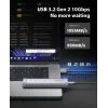 ORICO AXM2-G2 M.2 NVMe USB-C 10Gbps -kotelo - harmaa