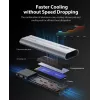 ORICO AXM2-G2 M.2 NVMe USB-C 10Gbps -kotelo - harmaa