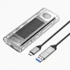 ORICO TCM2-G20 M.2 NVMe USB-C 3.2 20Gb/s -kotelo - hopea/läpinäkyvä