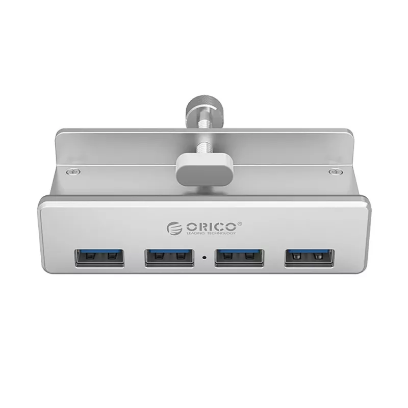 ORICO MH4PU puristuskiinnitteinen USB-keskitin 4x USB-A 3.0 - hopea