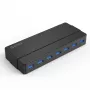 ORICO H7928-U3-V1 7 portin USB 3.0 -keskitin 7x USB-A, musta