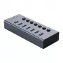 ORICO BT2U3-7AB 7 portin USB 3.0 -keskitin yksittäiskytkimillä - harmaa