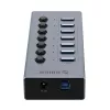 ORICO BT2U3-7AB 7 portin USB 3.0 -keskitin yksittäiskytkimillä - harmaa