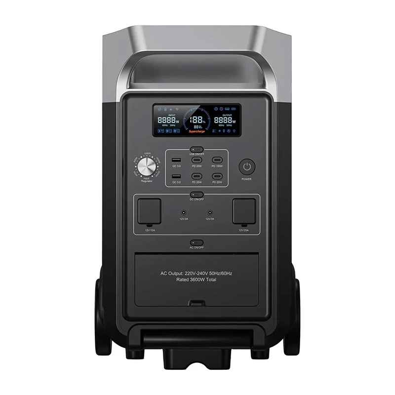 FOSSIBOT F3600 Pro 3600W kannettava voimala (musta)