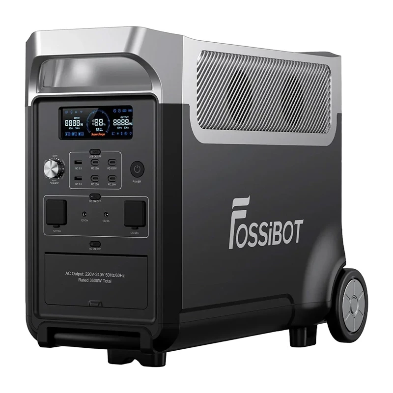FOSSIBOT F3600 Pro 3600W kannettava voimala (musta)