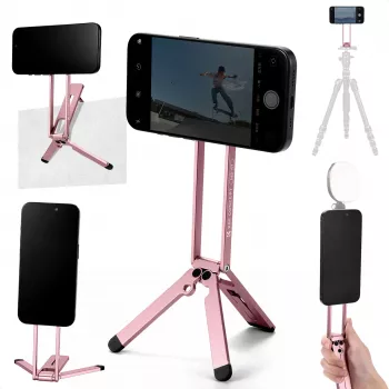 KF 3-in-1 magneettinen puhelinpidike jalusta kahva pöytäteline iPhone MagSafe pinkki