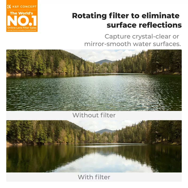KF Circular Polarizer CPL suodatin 58mm Clip-On älypuhelimelle KF15.0024
