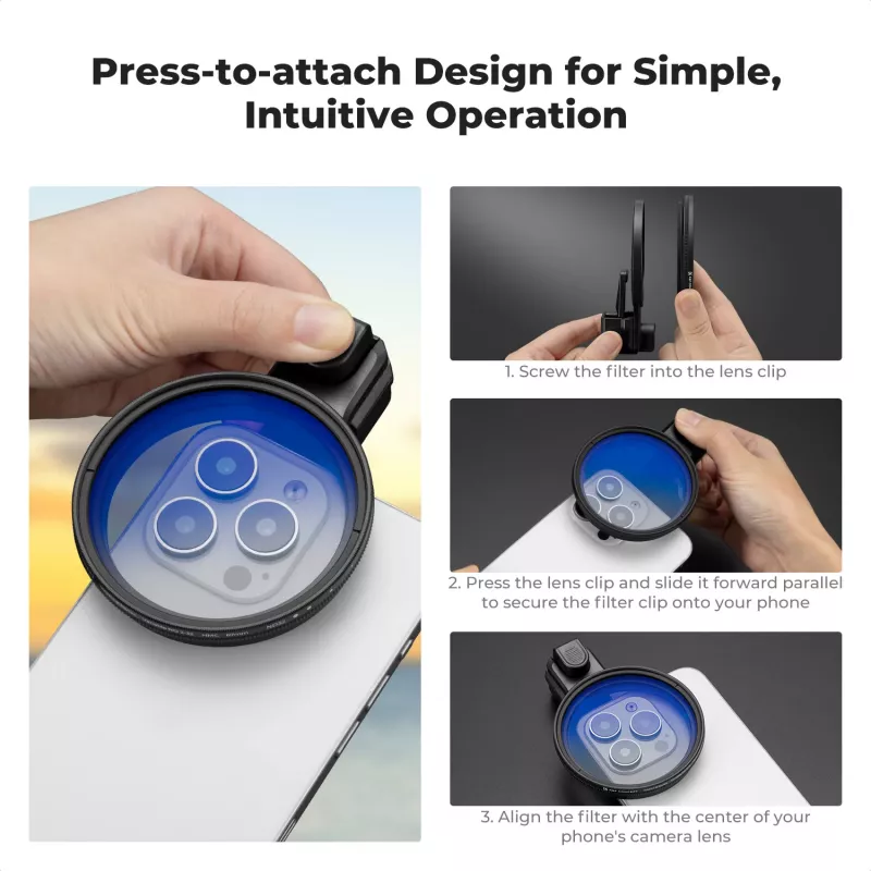 K&F Concept älypuhelimen suodatinpidike 67mm musta