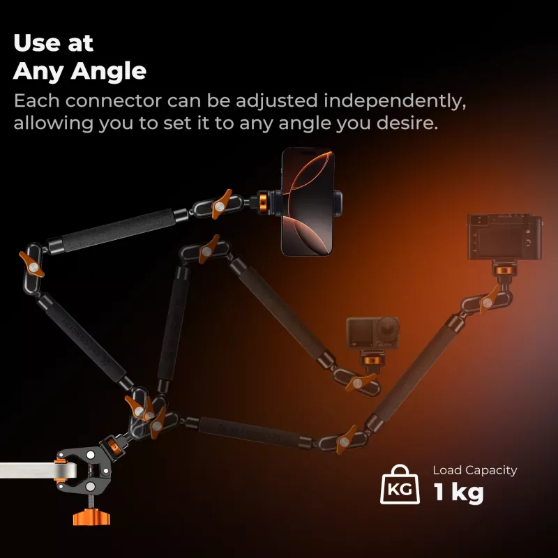 K&F Concept Magic Arm 22 inch + Super Clamp -puristin 1/4 3/8 KF31.201