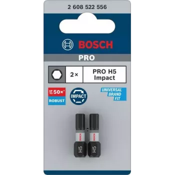 Bosch Professional Impact Control Hex -ruuvauskärki H5 2 osan sarja (2608522556)