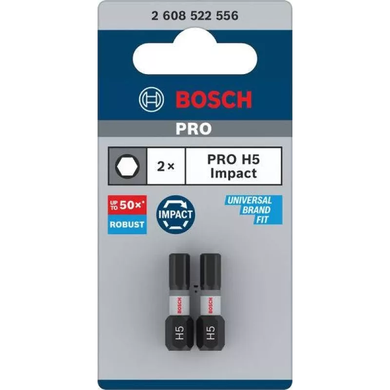 Bosch Professional Impact Control Hex -ruuvauskärki H5 2 osan sarja (2608522556)