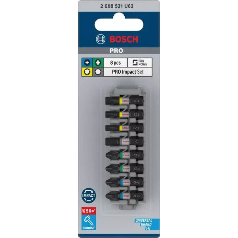 Bosch PRO Impact -ruuvauskärkisarja 8 osaa (2608521U62)