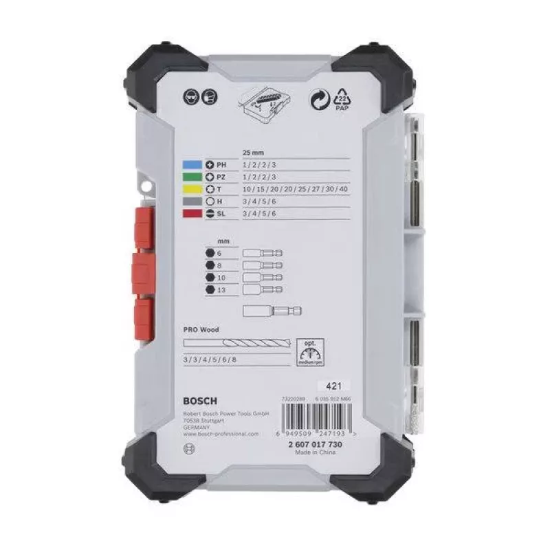 Bosch Extra Hard and PRO Wood pora- ja ruuvauskärkisarja 35-osainen (2607017730)