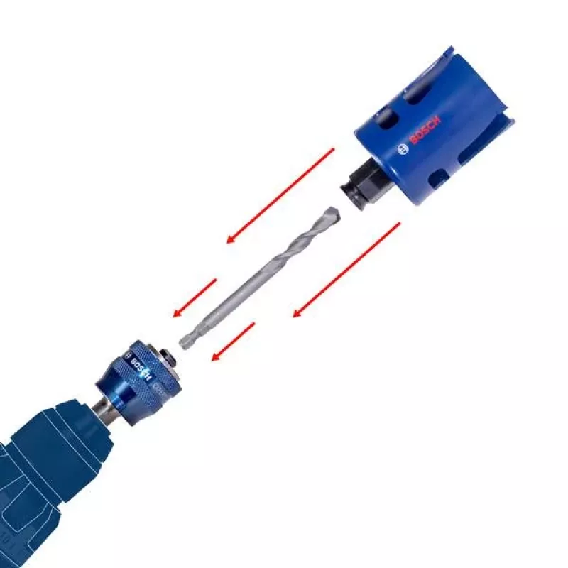 Bosch 2608902035 Power Change Plus -reikäsahadapteri varsi 11 mm kuusiokanta 1 kpl