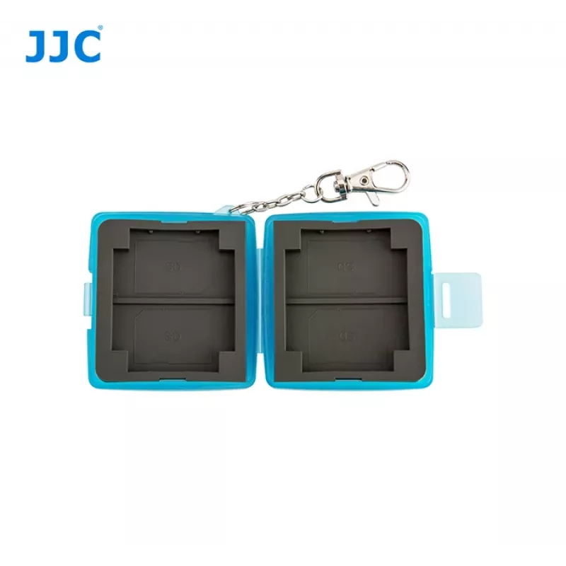 JJC muistikorttikotelo 4 SD / SDHC / SDXC kortille - musta