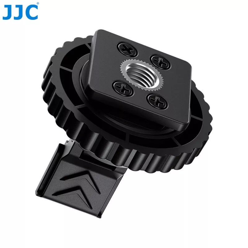 JJC HC-DMN kengän 1/4 inch-20 kierreadapteri mikrofonitelineelle, musta