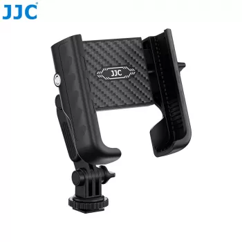 JJC PM-CS1 adapteriteline 1/4 inch -kierteellä puhelimelle, älypuhelimelle, GoPro, standardi-ISO-kenkä, musta