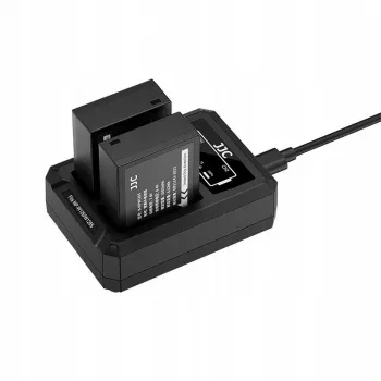 JJC Dual USB-C -laturi 2x Fujifilm NP-W126 / NP-W126S akulle DCH-W126TC