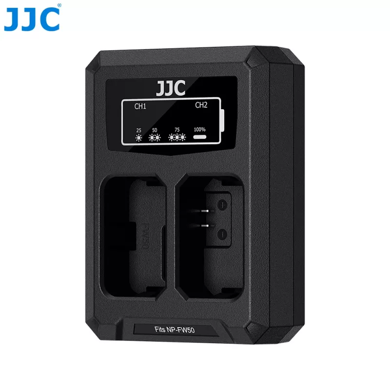JJC Dual USB-C -laturi Sony NP-FW50 (DCH-FW50TC)
