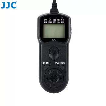 JJC RM-VPR1 kaapelikaukolaukaisin intervallimittarilla Sony Multi-Terminal -kameroille
