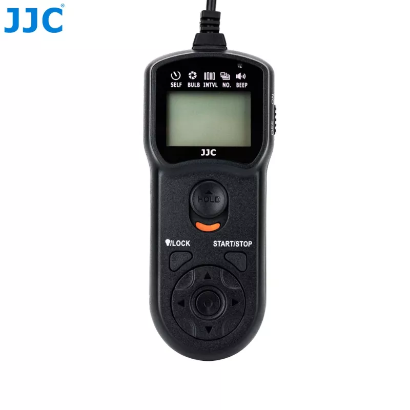 JJC RM-VPR1 kaapelikaukolaukaisin intervallimittarilla Sony Multi-Terminal -kameroille