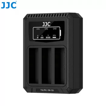 JJC Triple USB -akkulaturi Ricoh DB-120 (3 paikkaa) - DCH-DB120TC