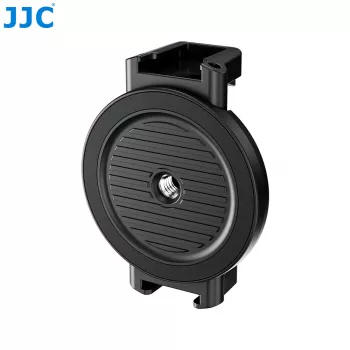 JJC MS-SPC1 musta magneettinen puhelinteline 1/4 tuuman kierteellä ja 2 kylmäkenkätelineellä iPhone MagSafelle