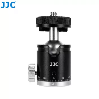 JJC BH-CM1 3D-alumiinikuulapää 1/4 tuuman kierteellä ja asteikolla kameralle