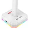 Redragon Scepter PRO HA300-W Pelikuulokkeiden teline RGB-valaistuksella, valkoinen