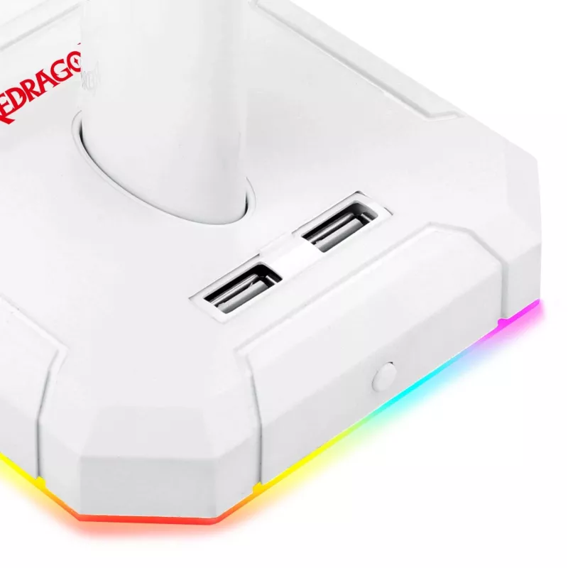 Redragon Scepter PRO HA300-W Pelikuulokkeiden teline RGB-valaistuksella, valkoinen