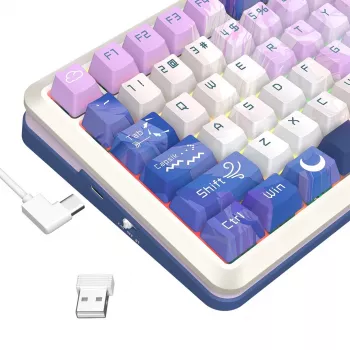 Redragon Flekact Pro K708AK-RGB-PRO -mekaaninen pelinäppäimistö, täysikokoinen, RGB-taustavalo, siniset kytkimet