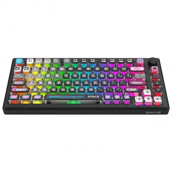 Redragon K732MC-RGB-PRO Uranus Pro 82 75 % -mekaaninen näppäimistö, Hot-Swappable, RGB, USB-C, musta