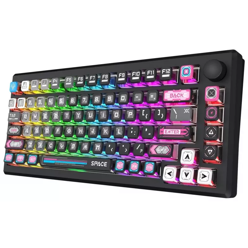 Redragon K732MC-RGB-PRO Uranus Pro 82 75 % -mekaaninen näppäimistö, Hot-Swappable, RGB, USB-C, musta